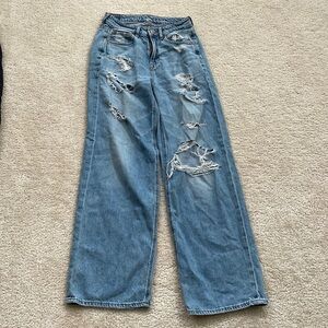 American eagle ripped jeans high waisted